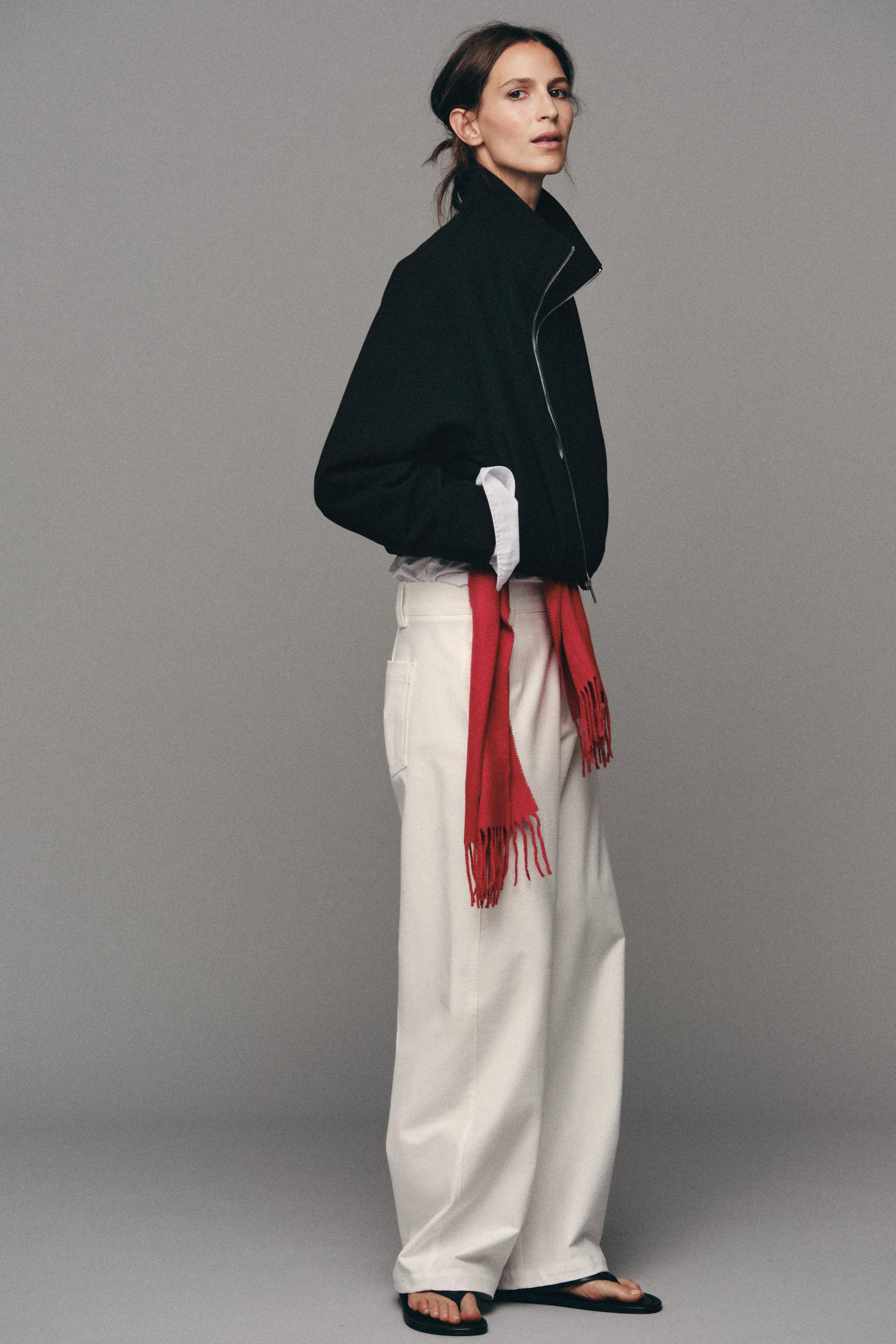 STAND-UP COLLAR BOMBER JACKET